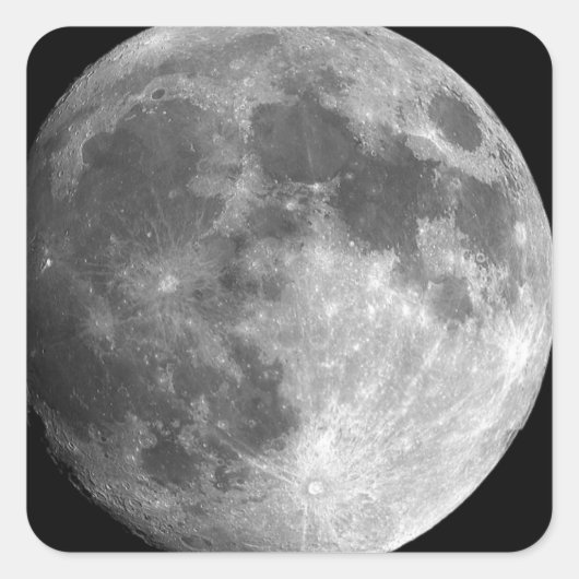 maandoening vierkante sticker (Voorkant)