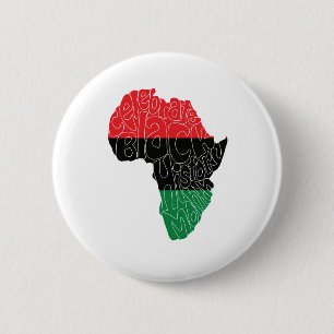 Maandontwerp pan-Afrikaanse vlag zwarte vlag Ronde Button 5,7 Cm
