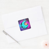 maandruppel vierkante sticker (Envelop)
