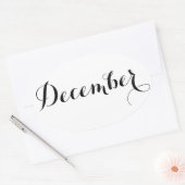 Maandstickers: december ovale sticker (Envelop)