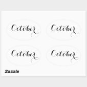 Maandstickers: oktober ovale sticker (Vel)