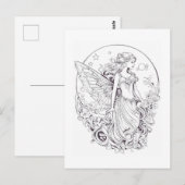 Maane Fee Kleur je eigen ansichtkaart Briefkaart (Voorkant / Achterkant)