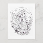 Maane Fee Kleur je eigen ansichtkaart Briefkaart (Voorkant)