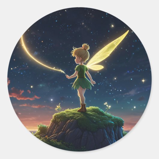 Maanelf Rond Sticker (Voorkant)