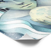 Maanelf Watercolor Foto Print Afdruk (Hoek)