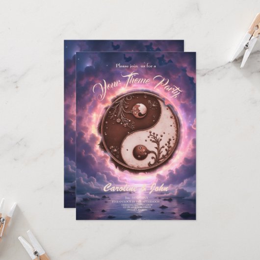 Maanevenwicht – Yin Yang van het eeuwige licht. Kaart (Voorkant / Achterkant in situ)