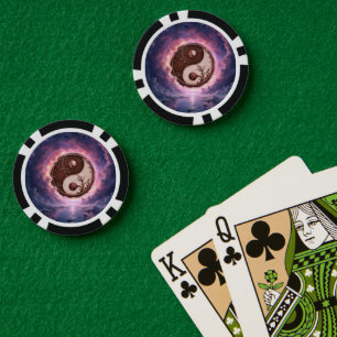 Maanevenwicht – Yin Yang van het eeuwige licht. Poker Chips