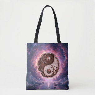 Maanevenwicht – Yin Yang van het eeuwige licht. Tote Bag
