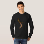 Maanfase Astronaut Crescent Moon Science T-shirt (Voorkant volledig)