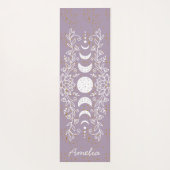 Maanfase Celestial Stars Lotus lijn tekening Yogamat (Achterkant)