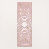 Maanfase Celestial Stars Lotus lijn tekening Yogamat (Achterkant)