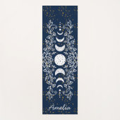 Maanfase Celestial Stars Lotus lijn tekening Yogamat (Voorkant)