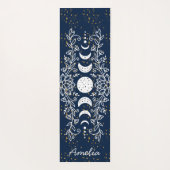 Maanfase Celestial Stars Lotus lijn tekening Yogamat (Achterkant)