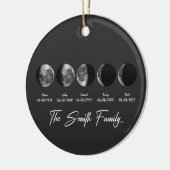 Maanfase De familie Smith – Aangepaste namen & dat Keramisch Ornament (Links)