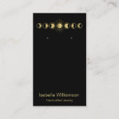 Maanfase hemelse sieraden oorbel display visitekaartje (Voorkant)