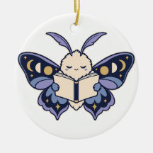 Maanfase Mot Leesboek Ornament