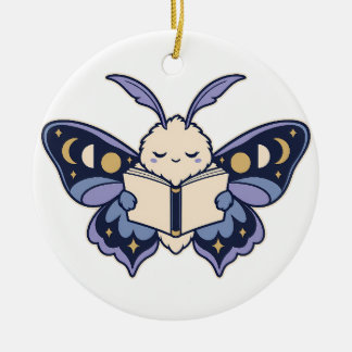 Maanfase Mot Leesboek Ornament