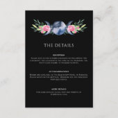 Maanfase Roze Bloemen Metafysische Bruiloft Informatiekaartje (Voorkant)