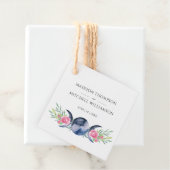 Maanfase Roze Rozen Bloemen Metafysische Bruiloft Bedankjes Labels (In situ)