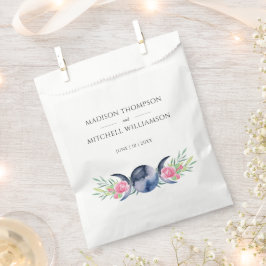 Maanfase Roze Rozen Bloemen Metafysische Bruiloft Bedankzakje