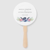 Maanfase Roze Rozen Bloemen Metafysische Bruiloft Handwaaier (Achterkant)