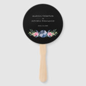 Maanfase Roze Rozen Bloemen Metafysische Bruiloft Handwaaier (Voorkant)