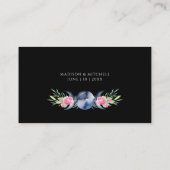 Maanfase Roze Rozen Bloemen Metafysische Bruiloft Plaatskaartje (Achterkant)