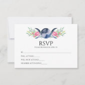 Maanfase Roze Rozen Bloemige Metafysische Trouw  RSVP Kaartje (Voorkant)