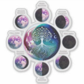 maanfase-Sticker | Boom van het Hemelse Leven Sticker (Voorkant)