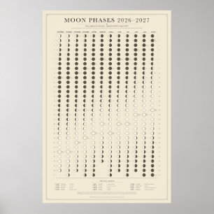 Maanfasen 2026-2027 Schooljaar Kalender Poster