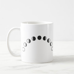 Maanfasen Boog Minimalistische Maan Tekening Koffiemok