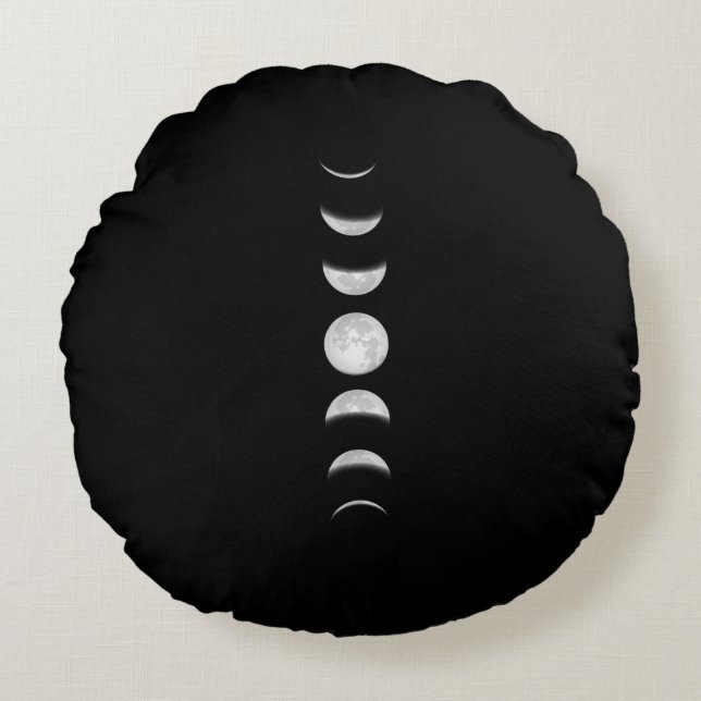 Maanfasen Cool Astronomie Rond Kussen (Voorkant)