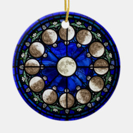 Maanfasen Gebrandschilderde Cirkel Keramisch Ornament