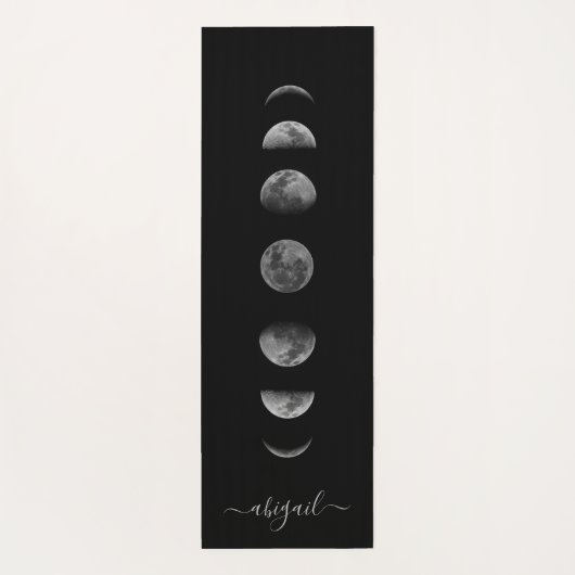 Maanfasen | Hemellichamen Persoonlijke Naam Yogamat (Achterkant)