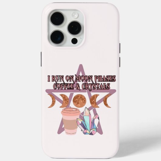 Maanfasen, koffie en kristallen Case-Mate iPhone case (Achterkant)