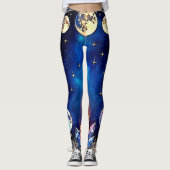 Maanfasen Kristal Kosmos Leggings (Voorkant)