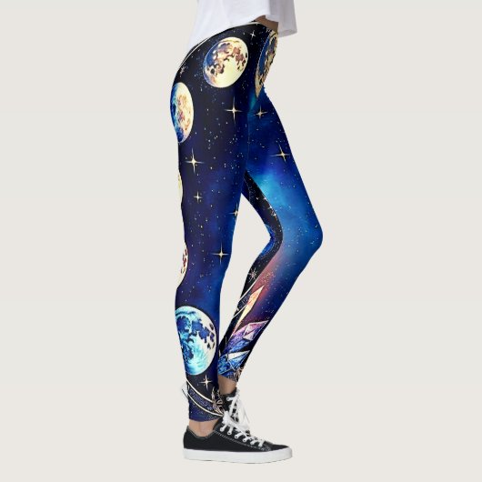 Maanfasen Kristal Kosmos Leggings (Rechts)
