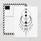 maanfasen lunar eclipse briefkaart (Voorkant / Achterkant)