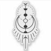 maanfasen lunar eclipse sticker (Voorkant)