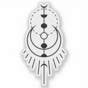 maanfasen lunar eclipse sticker