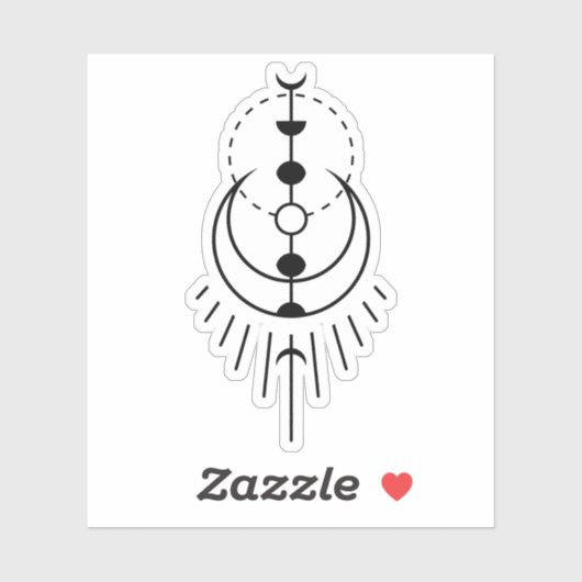 maanfasen lunar eclipse sticker (Vel)