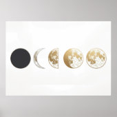 Maanfasen Maancyclus Kunstprint | Hemelse Wanddeco Poster (Voorkant)