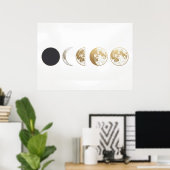 Maanfasen Maancyclus Kunstprint | Hemelse Wanddeco Poster (Thuiskantoor)
