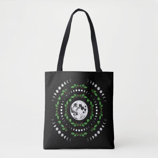 Maanfasen mandala canvas tas (Voorkant)