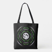 Maanfasen mandala canvas tas (Achterkant)
