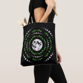 Maanfasen mandala canvas tas (Dichtbij)