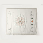 Maanfasen Mandala Wandkleed (Voorkant (horizontaal))