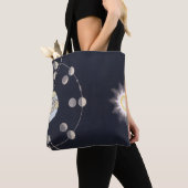 Maanfasen met aarde en zon, sterrenkunde tote bag (Dichtbij)