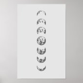 Maanfasen Muurkunst Poster (Voorkant)