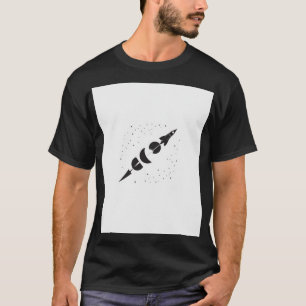 Maanfasen Raket Ruimteonderzoek Astronomie Wetensc T-shirt